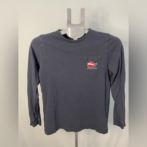 Vineyard Vines Shirt boys Medium Navy‎ I Whale Long Sleeve Tee - Picture 1 of 7